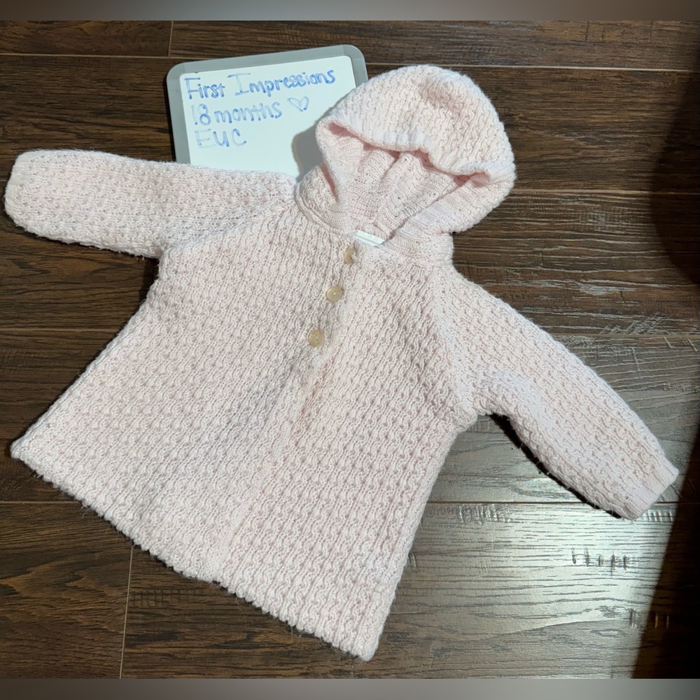 First Impressions Light Pink Knit Sweater